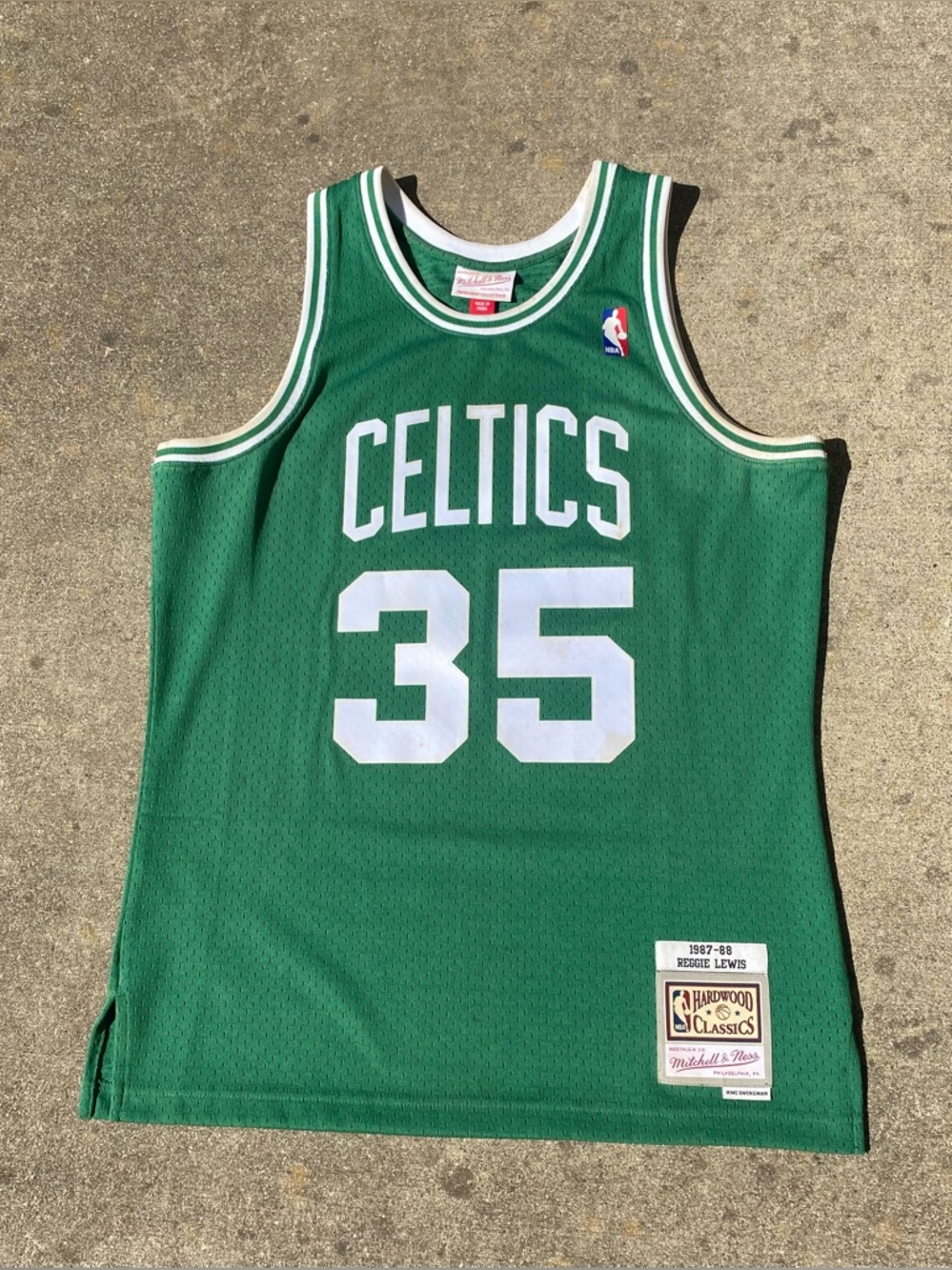 Mitchell & Ness 1987-88 Reggie Lewis Boston Celtics Hardwood Classics Jersey #35